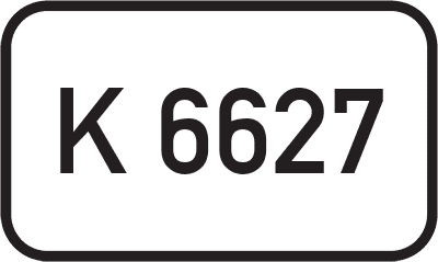 Straßenschild Kreisstraße K 6627