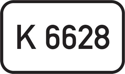 Straßenschild Kreisstraße K 6628