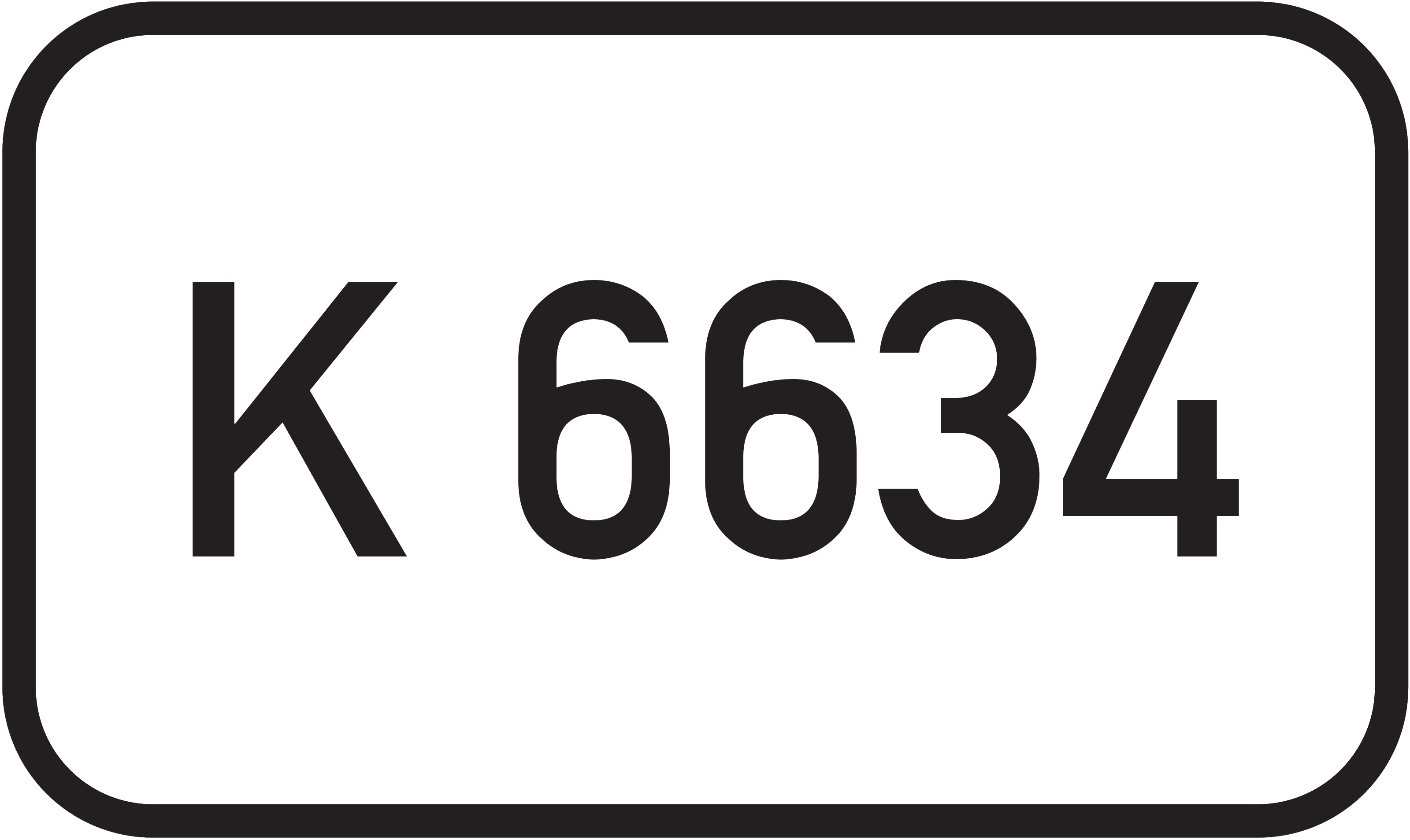 Straßenschild Kreisstraße K 6634