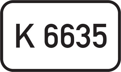 Straßenschild Kreisstraße K 6635