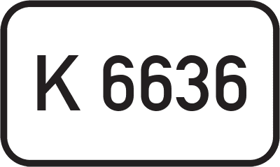 Straßenschild Kreisstraße K 6636