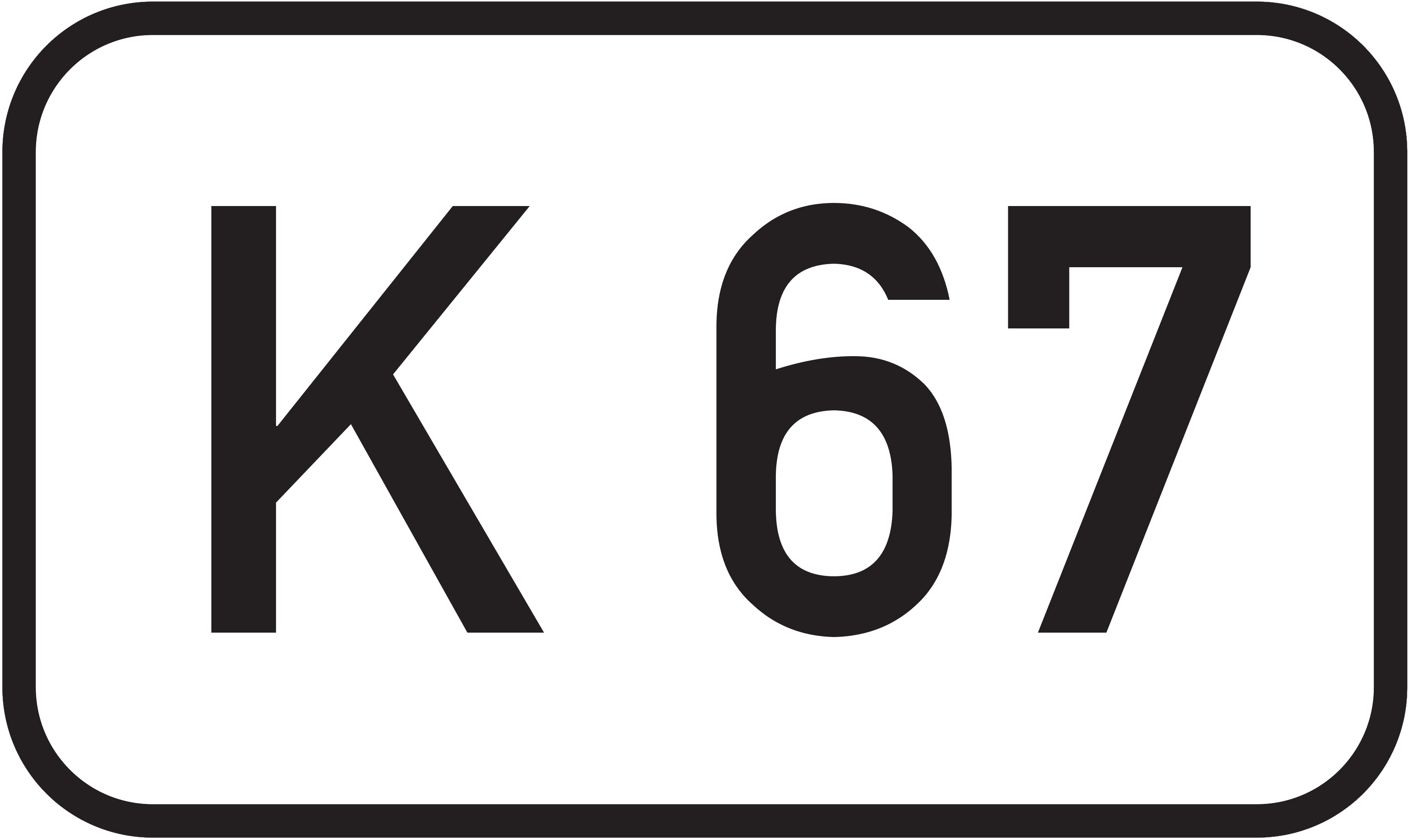 Straßenschild Kreisstraße K 67