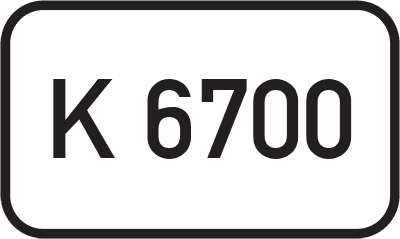 Straßenschild Kreisstraße K 6700