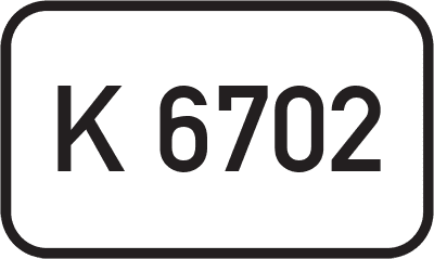 Straßenschild Kreisstraße K 6702