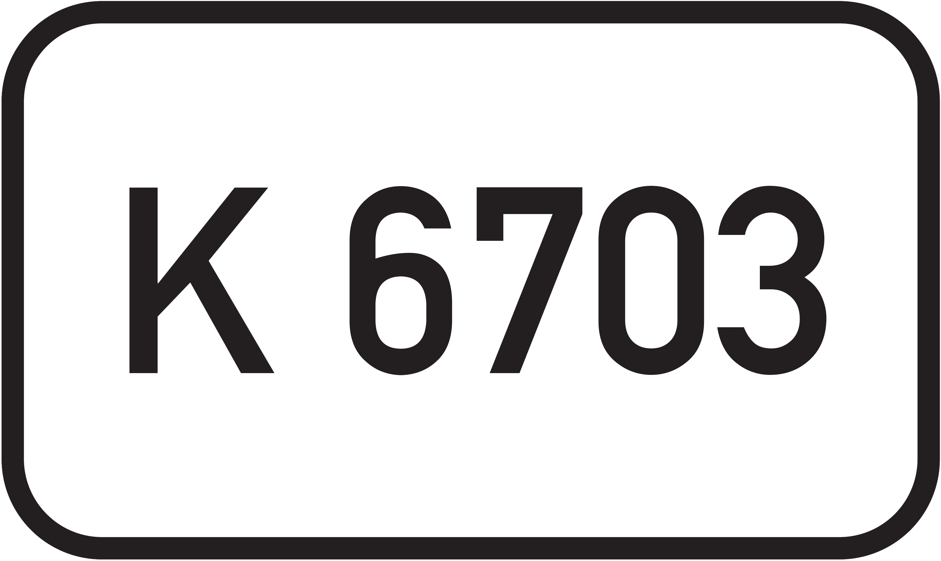 Straßenschild Kreisstraße K 6703