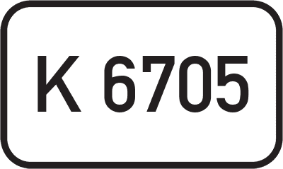 Straßenschild Kreisstraße K 6705