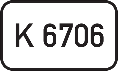 Straßenschild Kreisstraße K 6706