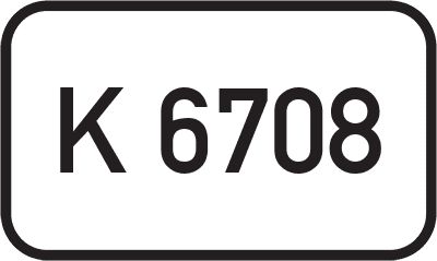 Straßenschild Kreisstraße K 6708