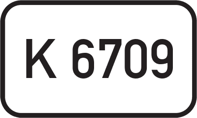 Straßenschild Kreisstraße K 6709