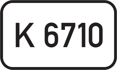 Straßenschild Kreisstraße K 6710