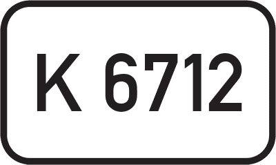Straßenschild Kreisstraße K 6712