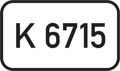 Straßenschild Kreisstraße K 6715