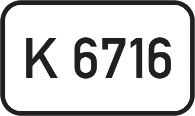 Straßenschild Kreisstraße K 6716