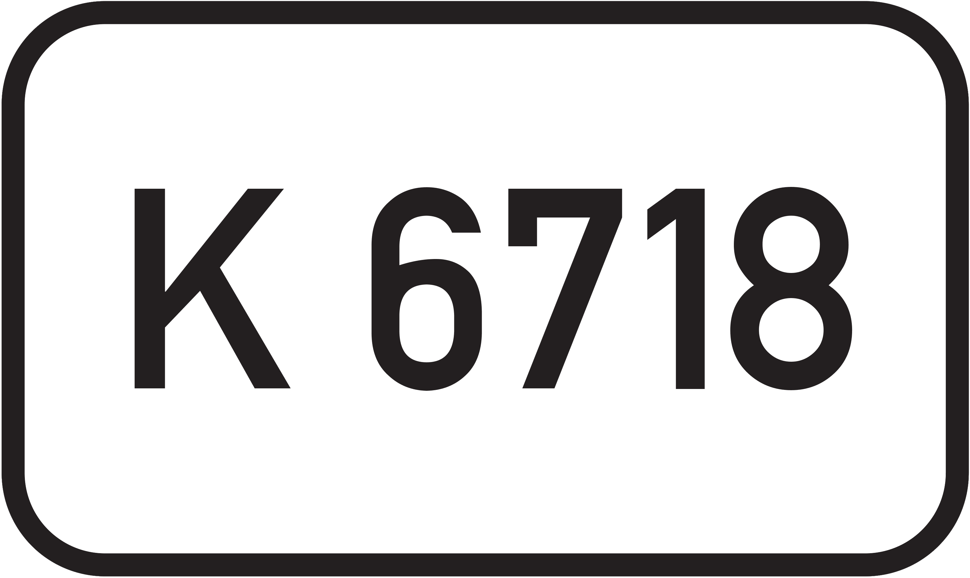 Straßenschild Kreisstraße K 6718