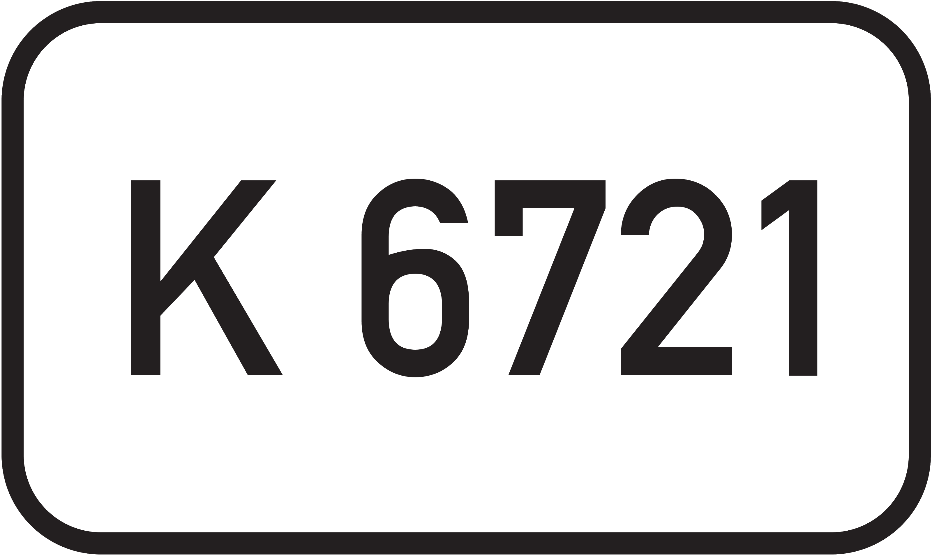 Straßenschild Kreisstraße K 6721