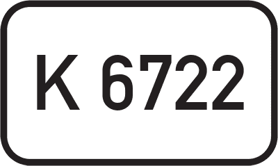 Straßenschild Kreisstraße K 6722