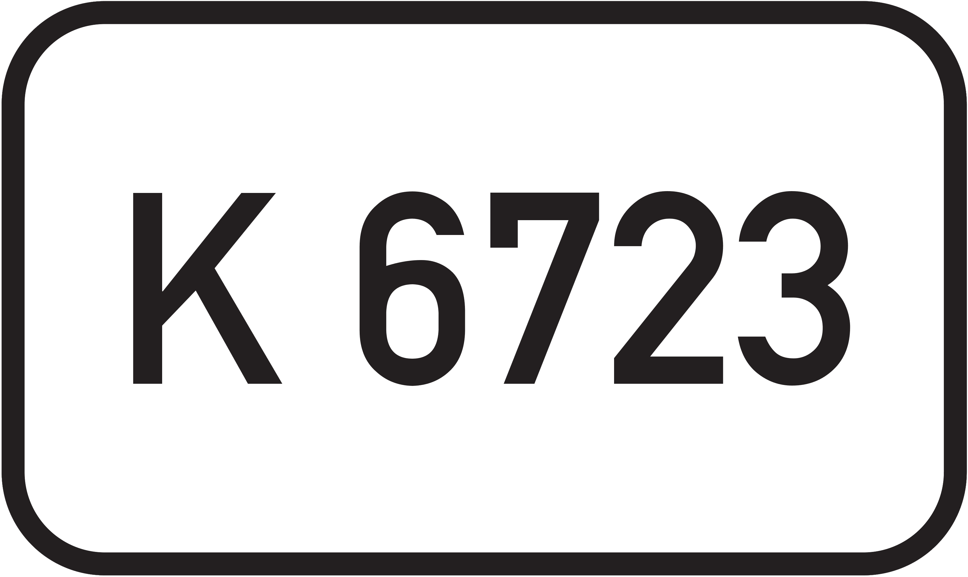 Straßenschild Kreisstraße K 6723