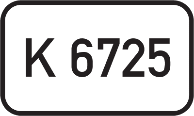 Straßenschild Kreisstraße K 6725