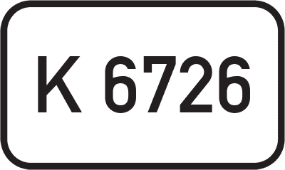 Straßenschild Kreisstraße K 6726