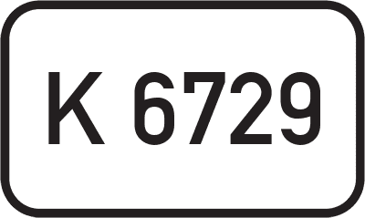 Straßenschild Kreisstraße K 6729