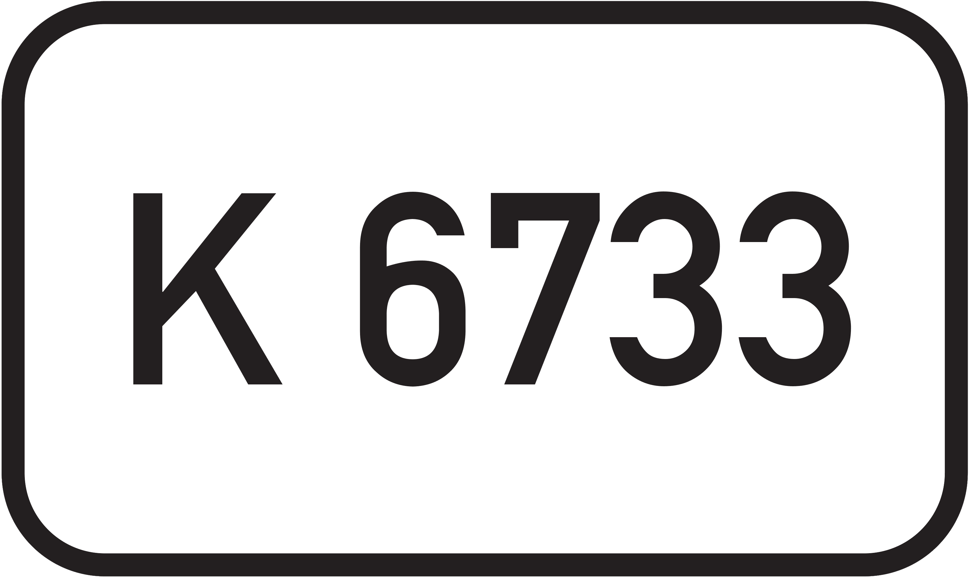 Straßenschild Kreisstraße K 6733