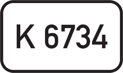 Straßenschild Kreisstraße K 6734