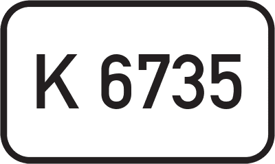 Straßenschild Kreisstraße K 6735