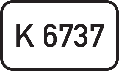 Straßenschild Kreisstraße K 6737