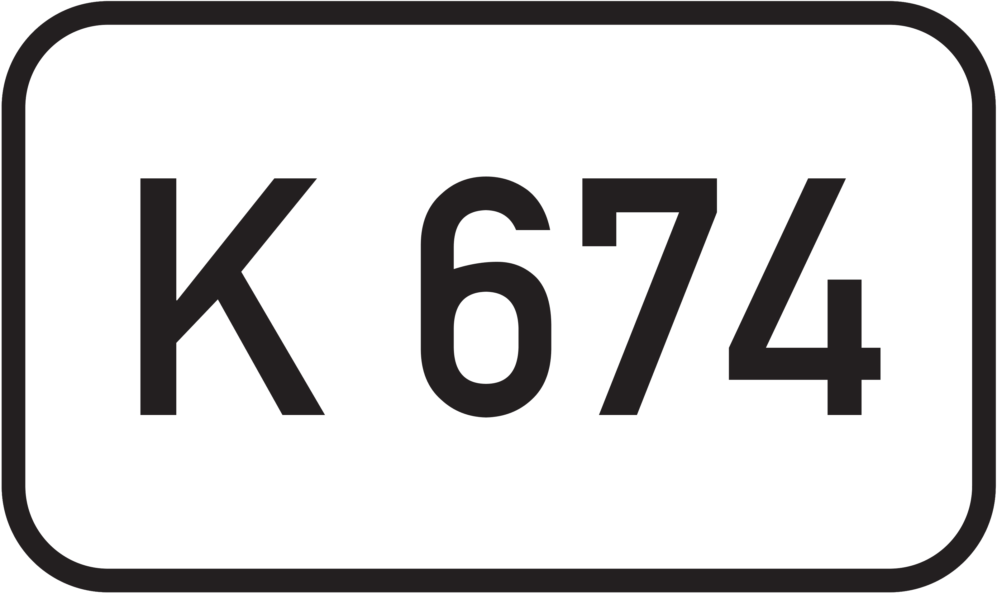 Straßenschild Kreisstraße K 674