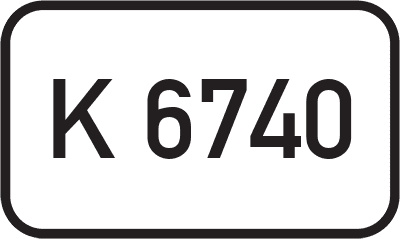 Straßenschild Kreisstraße K 6740