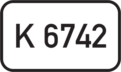 Straßenschild Kreisstraße K 6742
