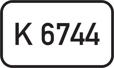 Straßenschild Kreisstraße K 6744