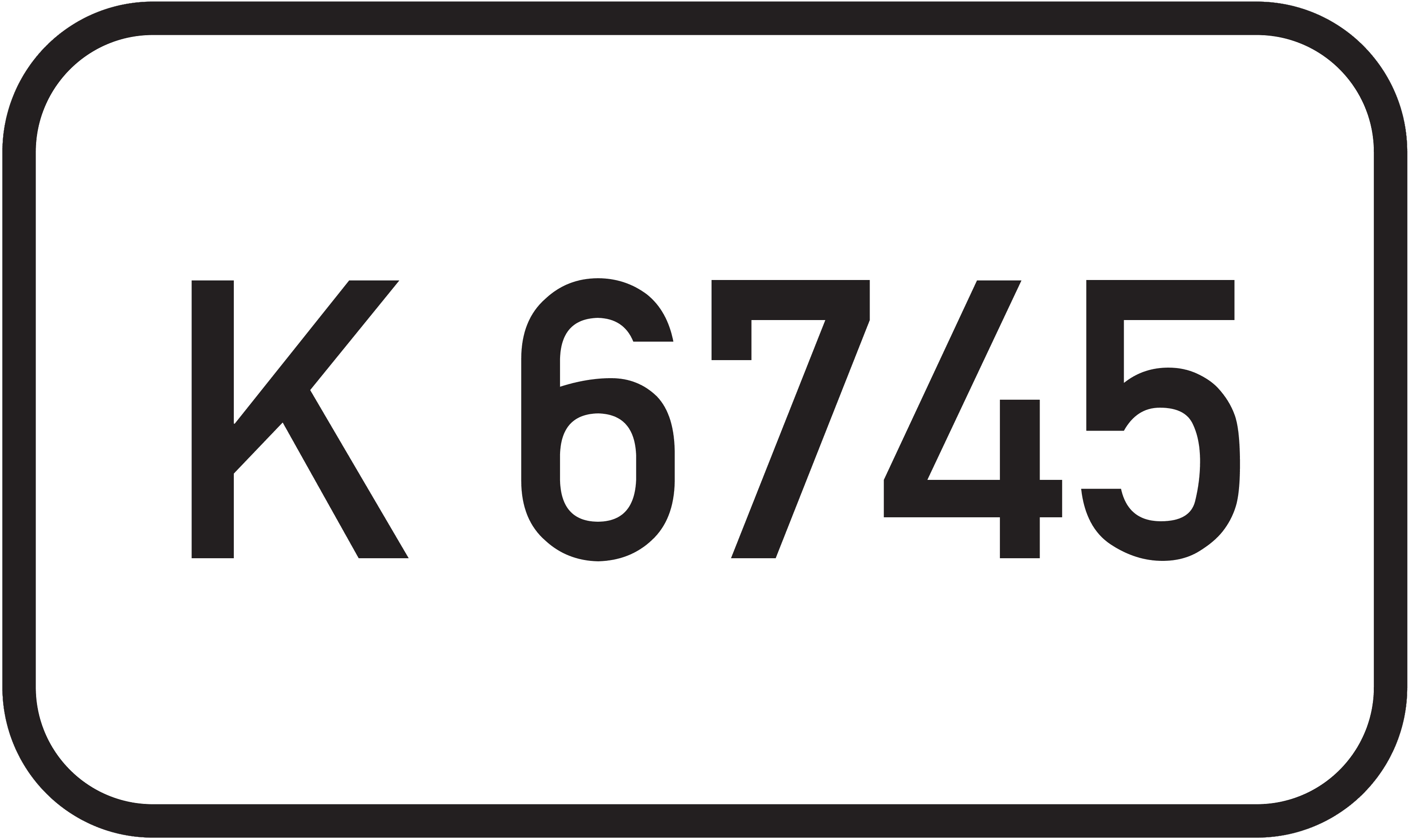Straßenschild Kreisstraße K 6745