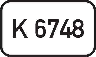 Straßenschild Kreisstraße K 6748