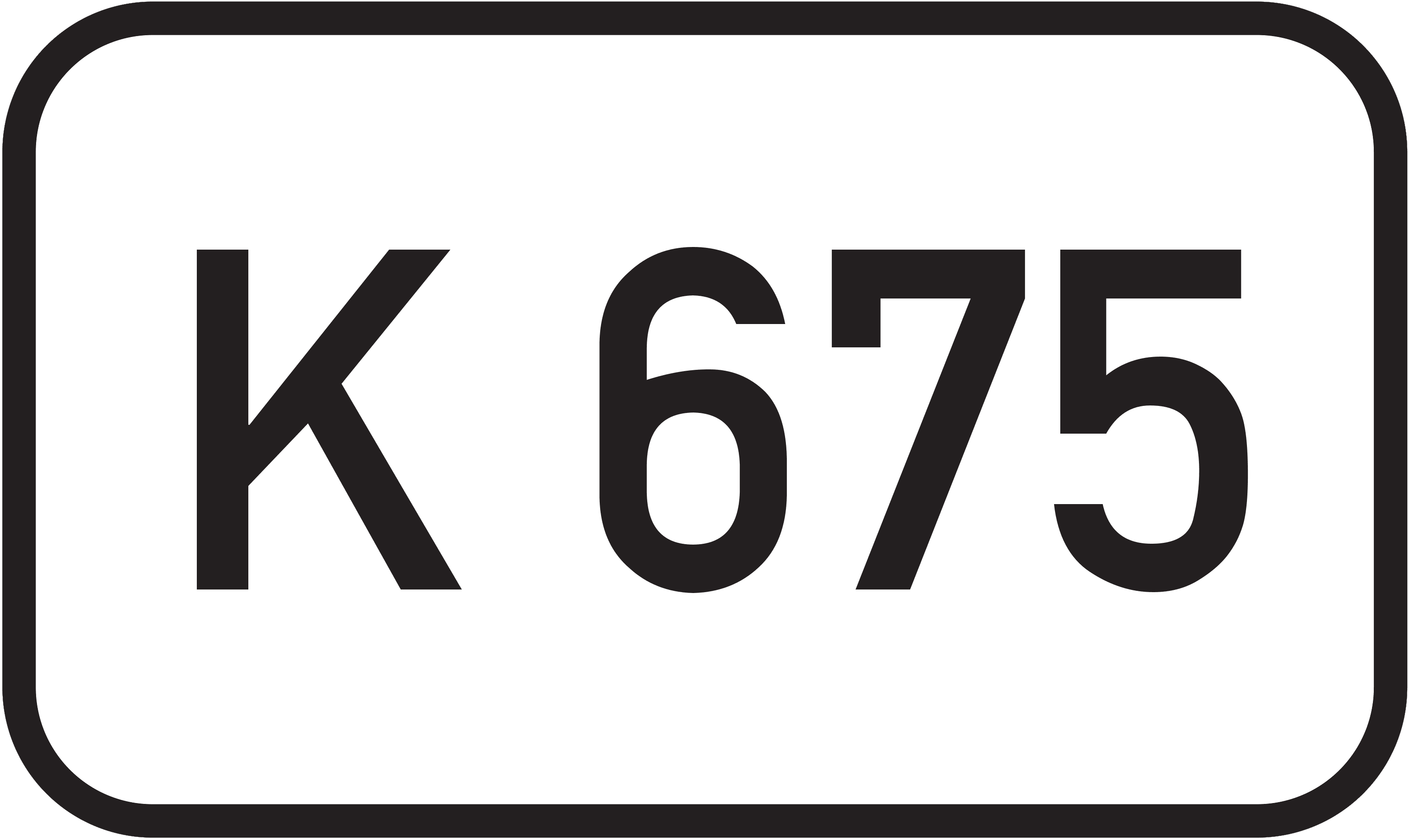 Straßenschild Kreisstraße K 675