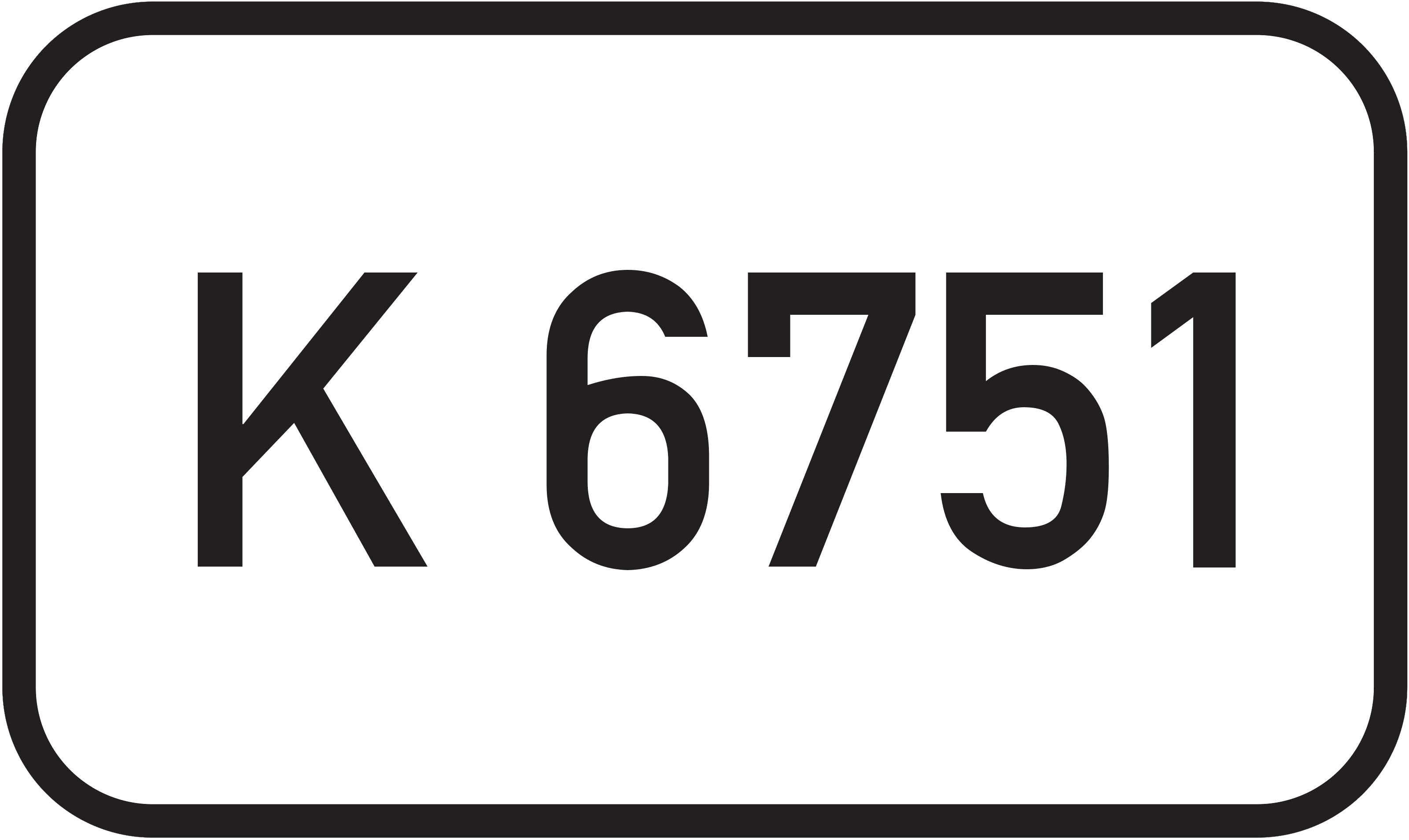 Straßenschild Kreisstraße K 6751