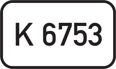 Straßenschild Kreisstraße K 6753