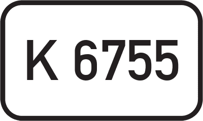 Straßenschild Kreisstraße K 6755