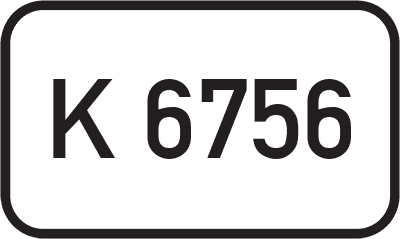 Straßenschild Kreisstraße K 6756