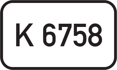 Straßenschild Kreisstraße K 6758