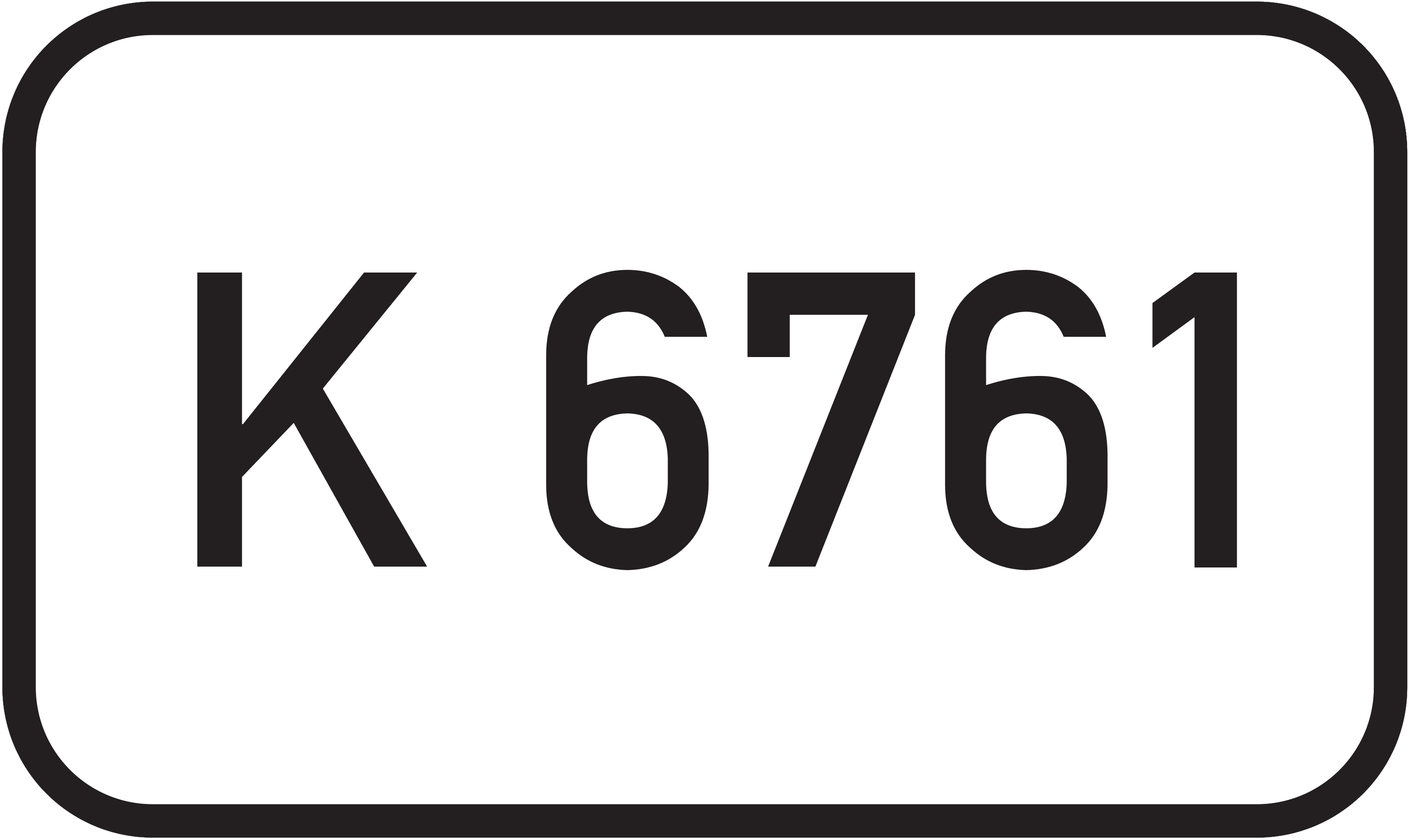 Straßenschild Kreisstraße K 6761