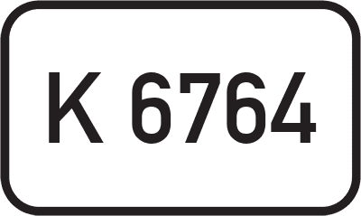Straßenschild Kreisstraße K 6764