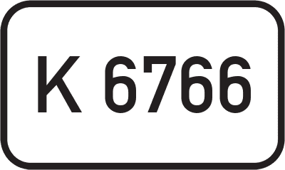 Straßenschild Kreisstraße K 6766