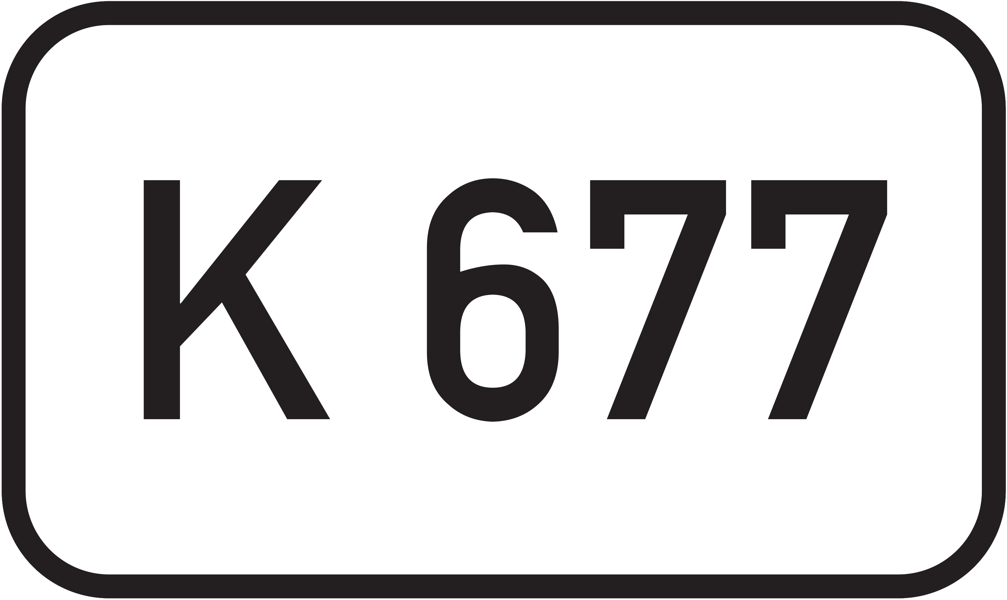 Straßenschild Kreisstraße K 677