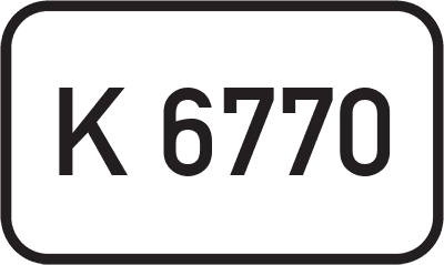 Straßenschild Kreisstraße K 6770