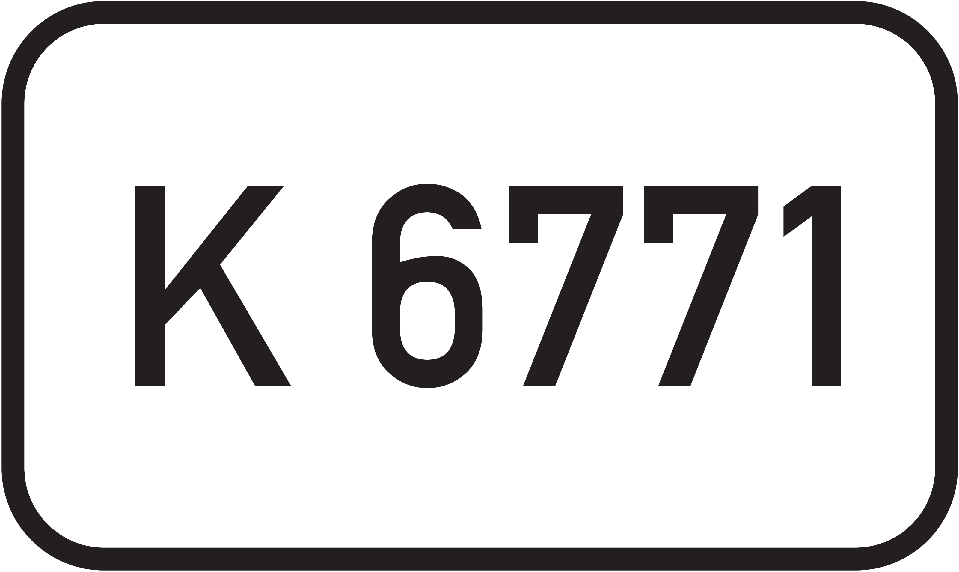 Straßenschild Kreisstraße K 6771