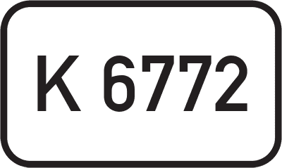 Straßenschild Kreisstraße K 6772