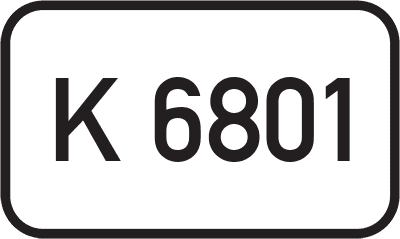 Straßenschild Kreisstraße K 6801