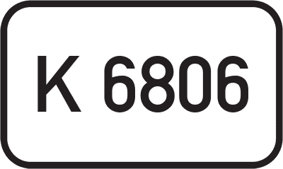 Straßenschild Kreisstraße K 6806