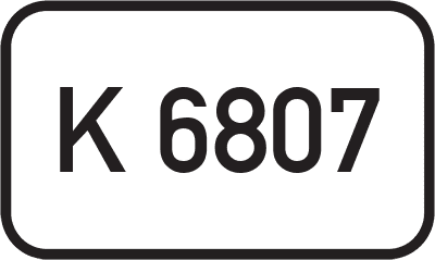 Straßenschild Kreisstraße K 6807